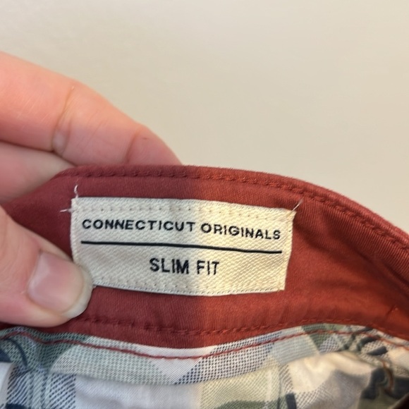 Tailor Vintage Airotec Cotton Canvas Chino Slim Fit Stretch Red Mens 36x30 NEW - Picture 12 of 16